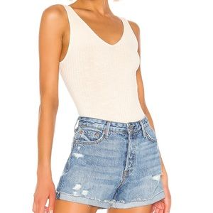 Enza Costa Military Rib U Tank Top